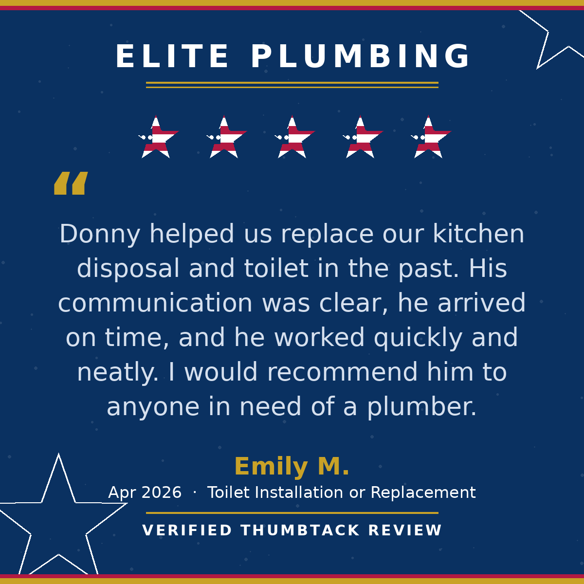 5-star Thumbtack review from Emily M.