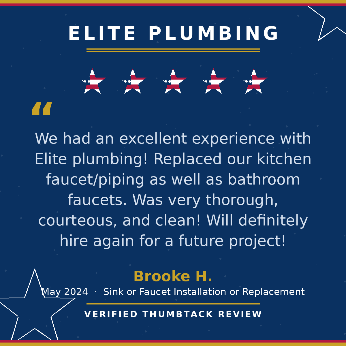 5-star Thumbtack review from Brooke H.