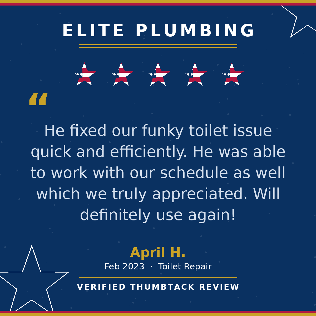 5-star Thumbtack review from April H.